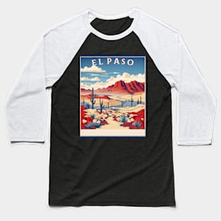 El Paso United States of America Tourism Vintage Poster Baseball T-Shirt